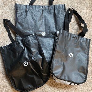lululemon Reusable Shopper Bags - 1 Large, 2 Small